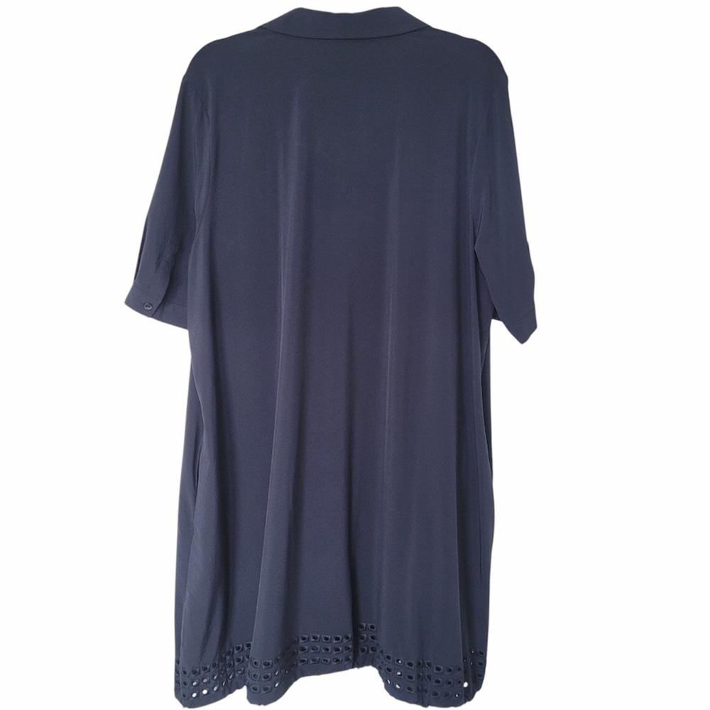 Chico's Black Button Down Tunic Top / Mini Dress … - image 2